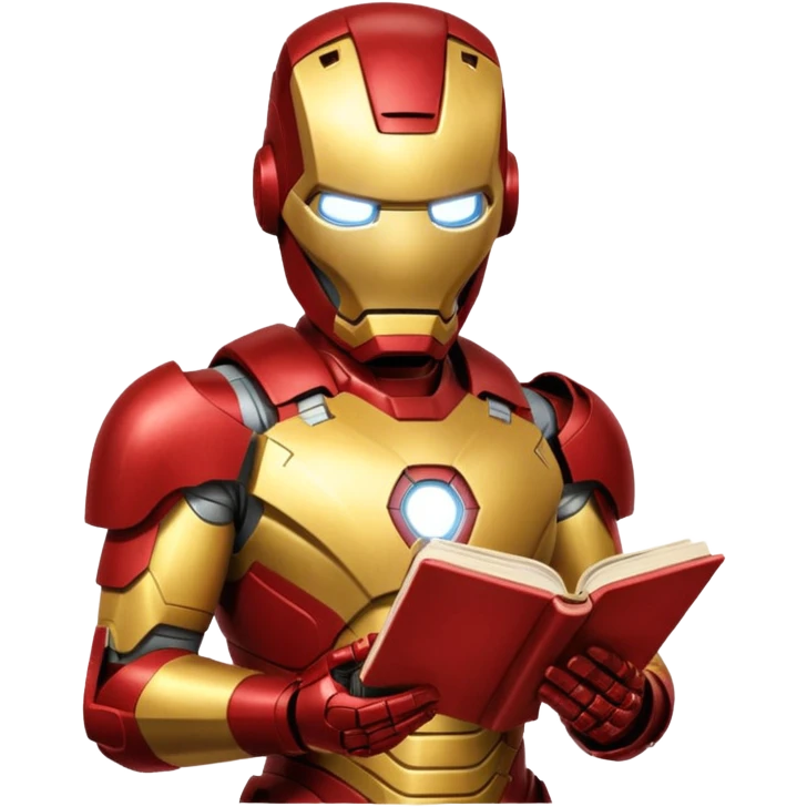 read book with iron man emoji