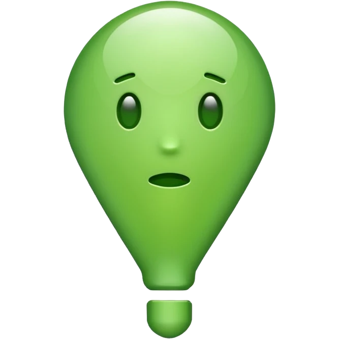 make exclamation mark in light green color emoji emoji