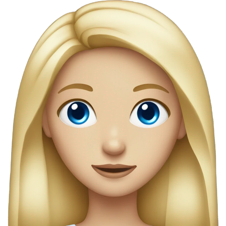 Blonde girl with blue eyed  emoji
