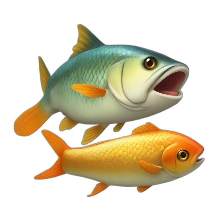 Chat qui mange du poisson emoji