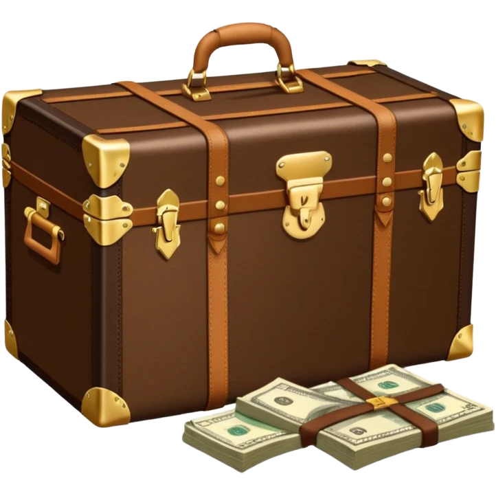 Luis Vuitton Trunk in monry emoji