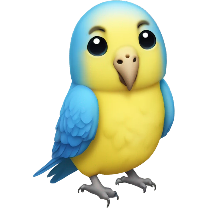 Yellow and blue Budgie emoji
