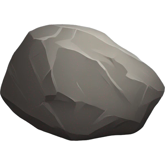 A huge rock to sit emoji