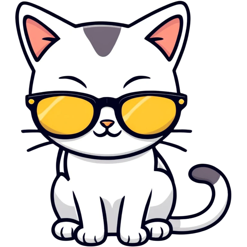 Cat with sunglasses emoji