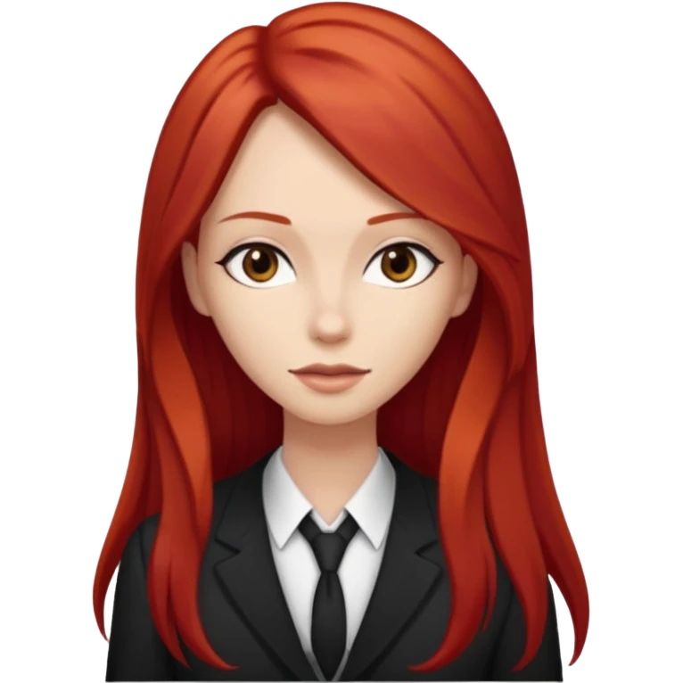 Mujer flaca con cabello largo color rojo color de piel blanca, Hombre de color medio moreno con cabello color negro, flaco emoji