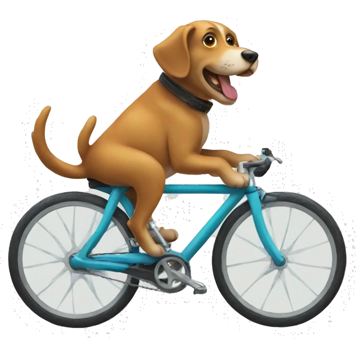 Dog on bike emoji