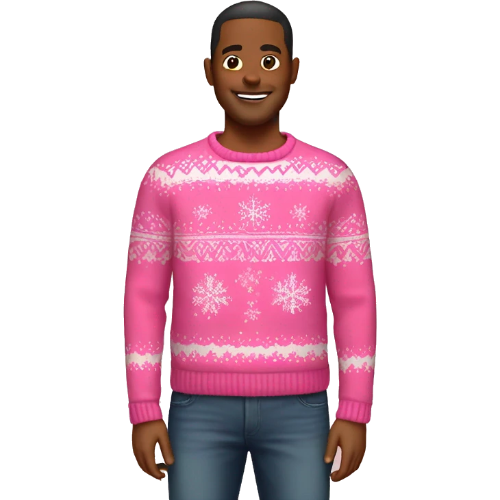 Pink Christmas sweater emoji
