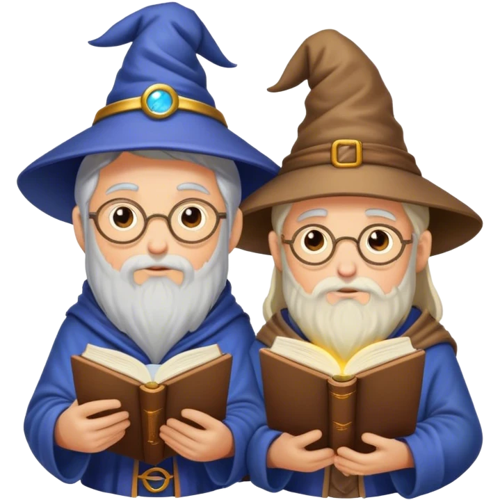 Cozy wizards study emoji