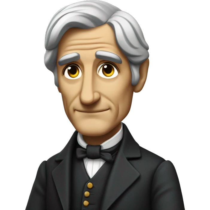 Ralph Waldo Emerson as a God figure emoji