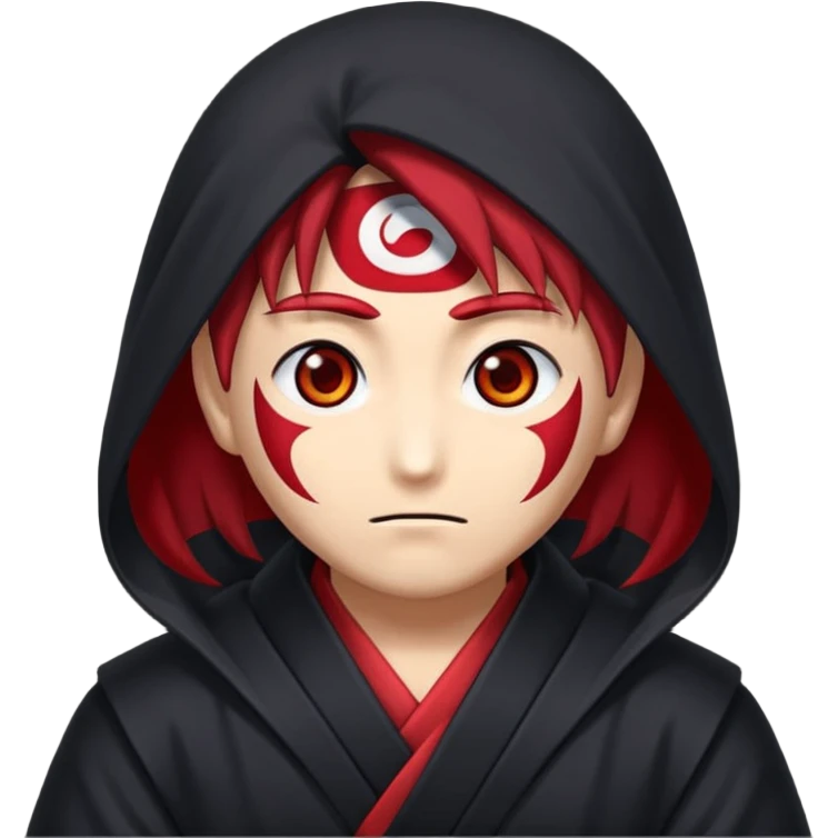 Crée un emoji antagoniste qui fait la pose a l'akatsuki emoji