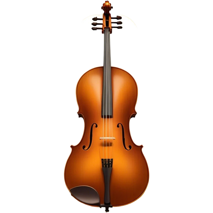 Cinematic Realistic Cello, deep brown polished wood, elegant f-holes creating contrast, warm golden light reflecting off its curves, glowing with depth and a rich musical resonance. emoji