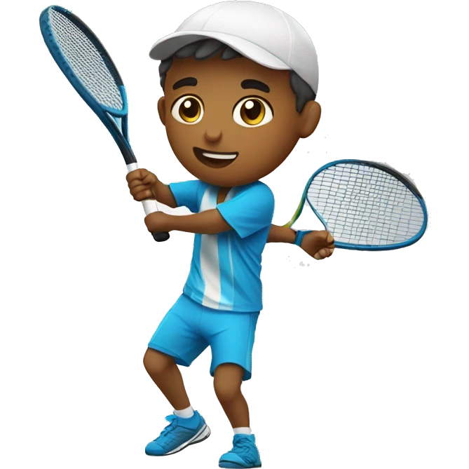 Boy playing padel emoji