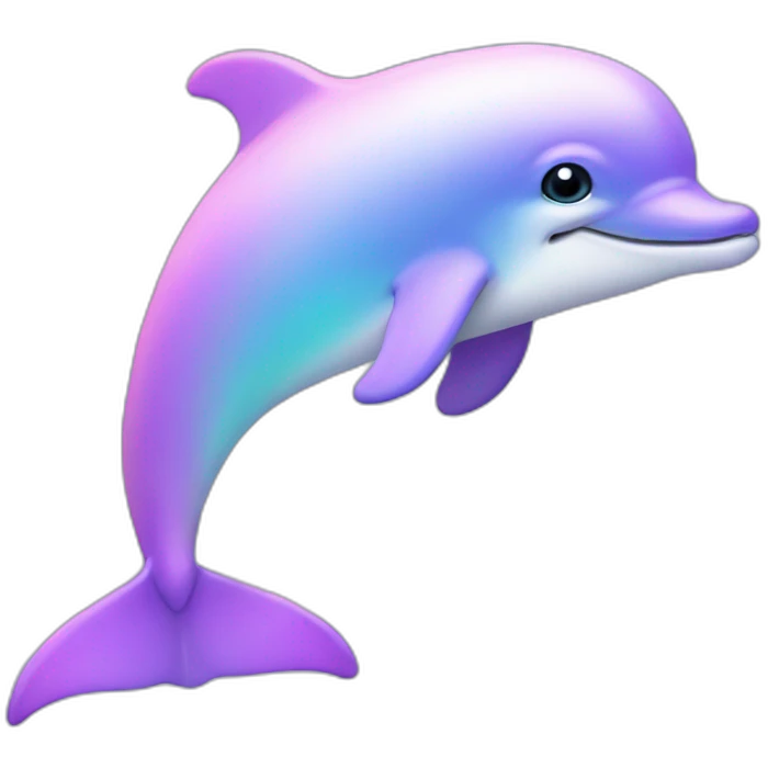 Pastel gradient hue dolphin emoji