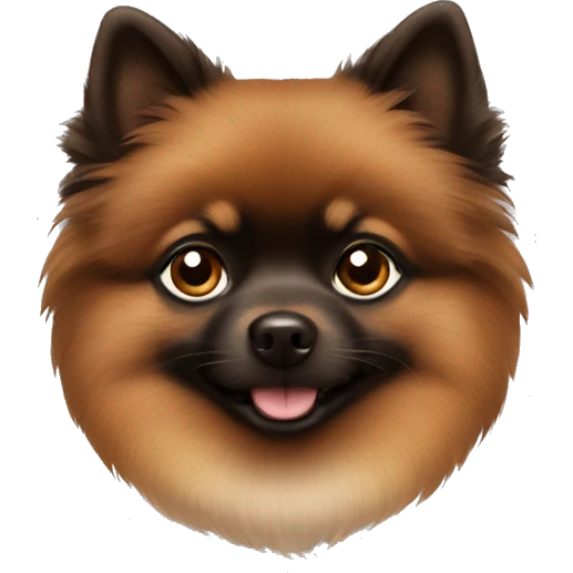 A black and brown Pomeranian spitz dog  emoji
