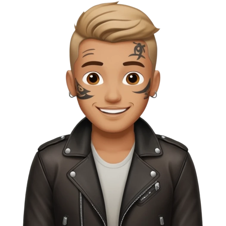 A man in tattoos handsome with flirty smile emoji