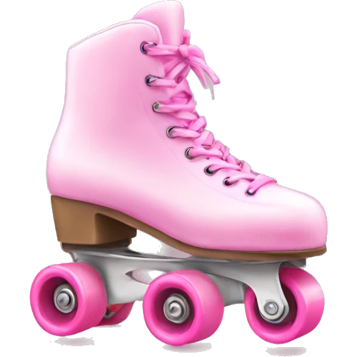 Pink and white roller skates  emoji
