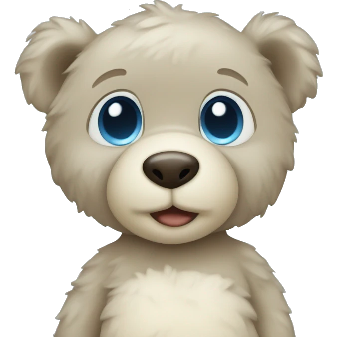 Baby blue teddy bear emoji