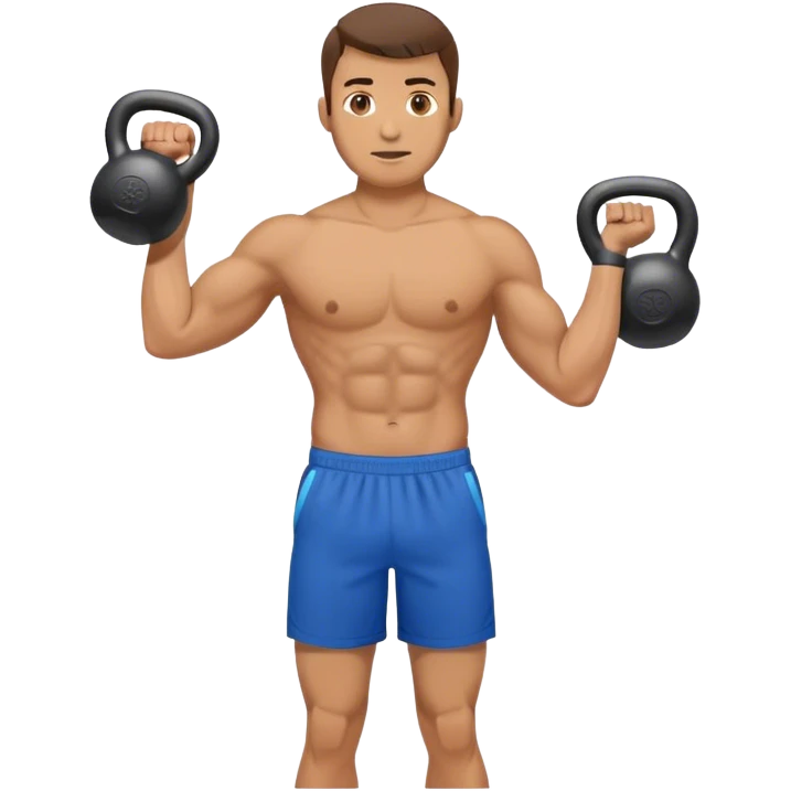guy with blue shorts Kettlebell Exercises emoji