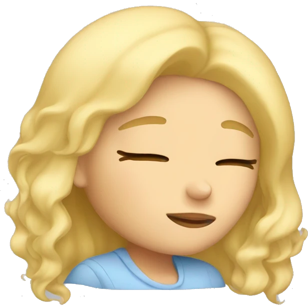 Blonde girl sleeping  emoji
