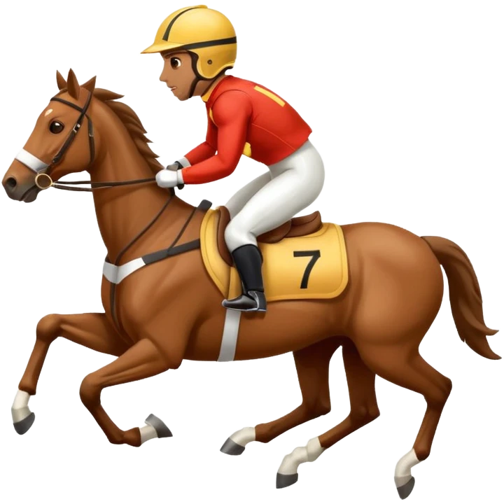 Race track horse emoji