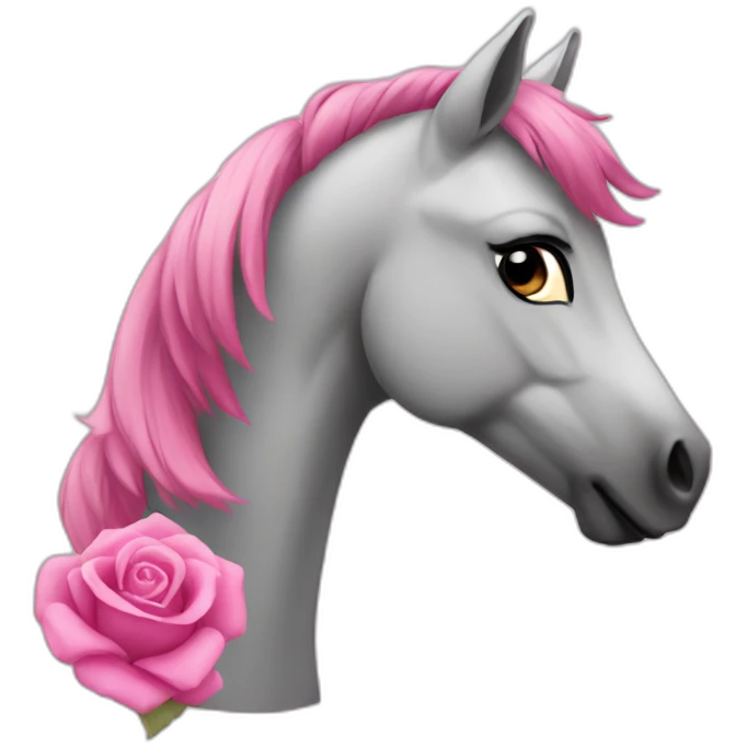 un poney rose emoji