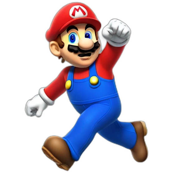 Mario jumping on emre emoji
