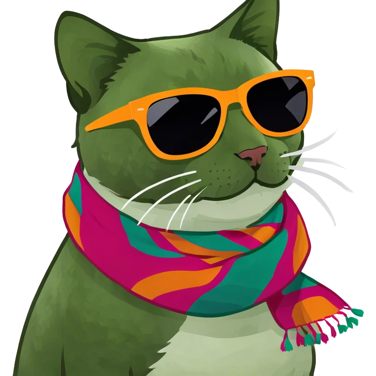 Cat with sunglasses emoji