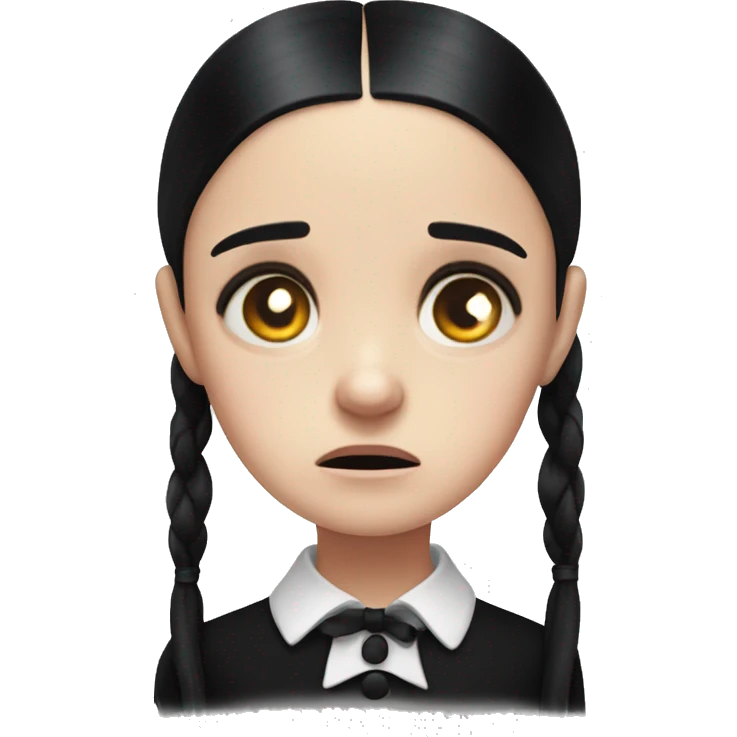 Wednesday Addams crying emoji