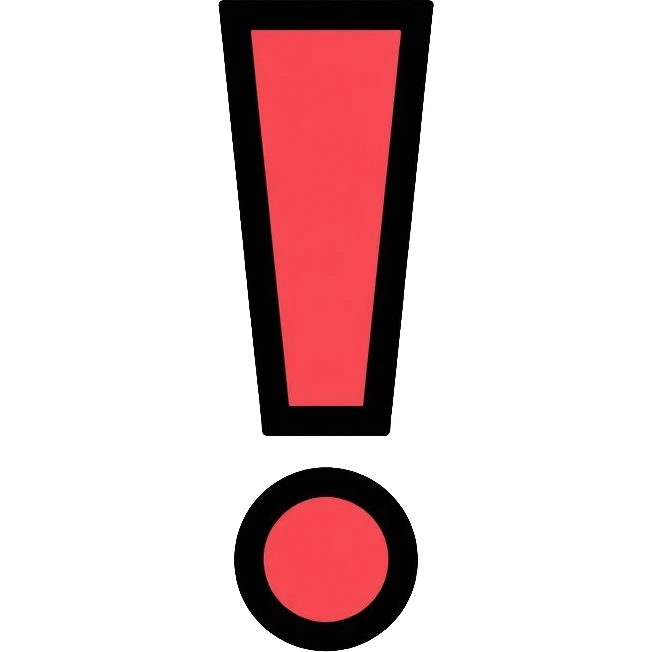 red exclamation point emoji