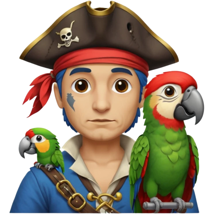 pirate and parrot emoji