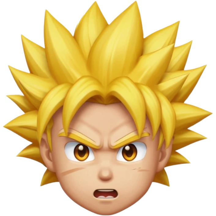 A super Saiyan Goku head emoji emoji
