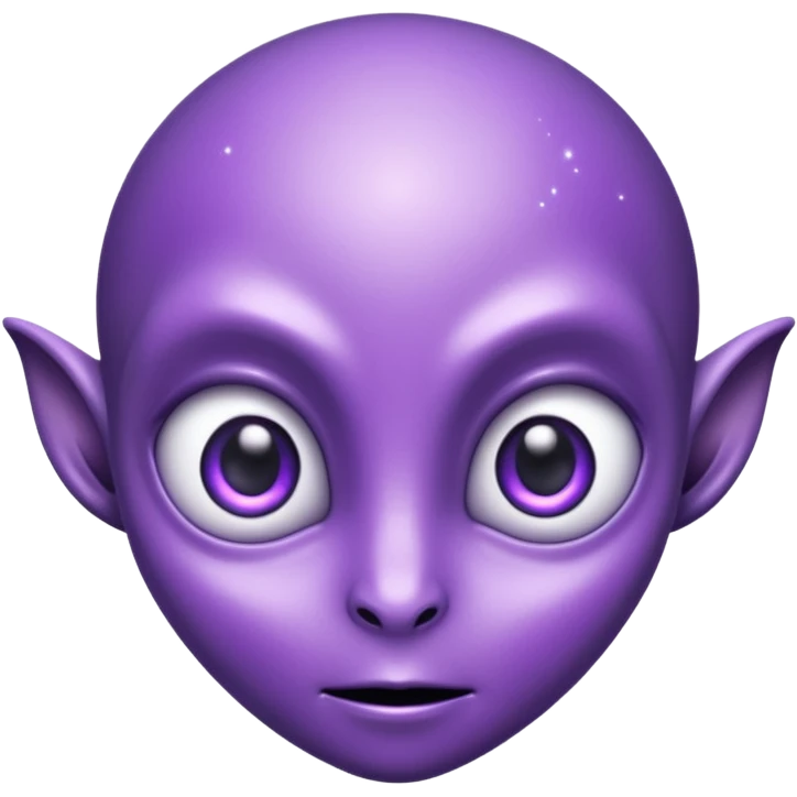 glitter purple alien emoji