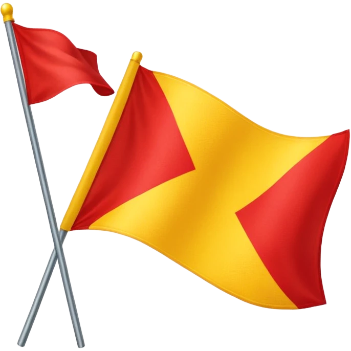  yellow and red flag  emoji