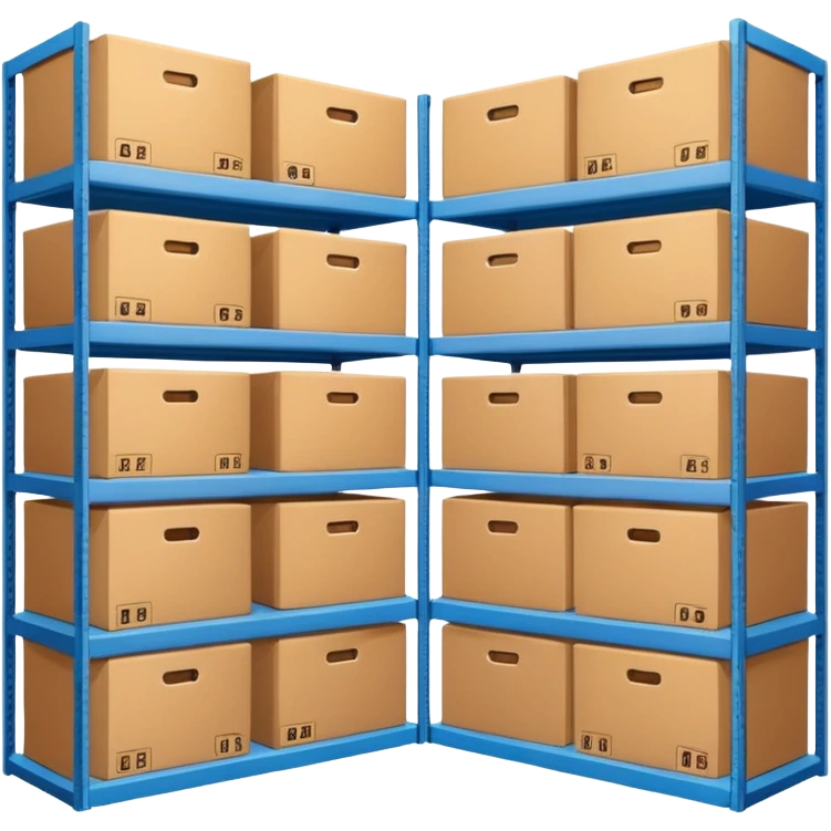 storage with boxes on shelves emoji