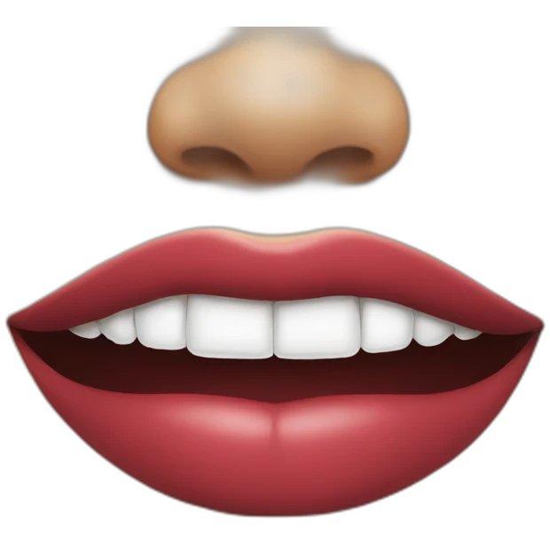 Sexy lip bite emoji