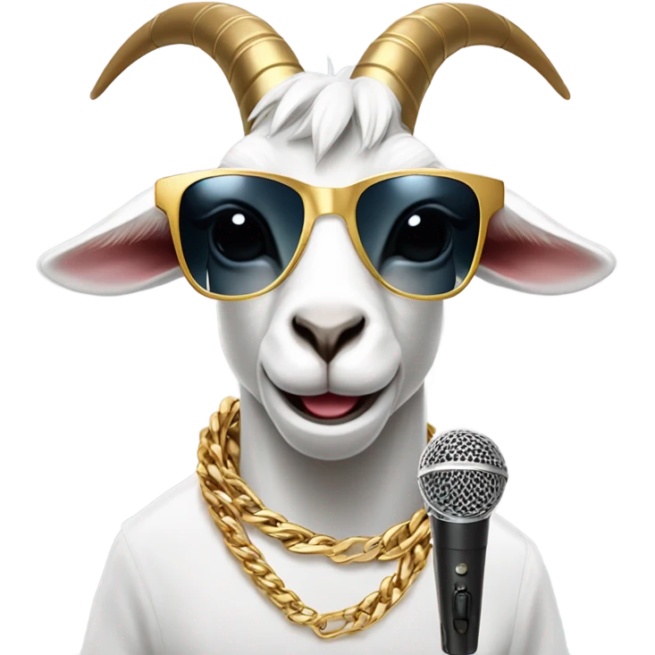 A Goat that makes rap emoji