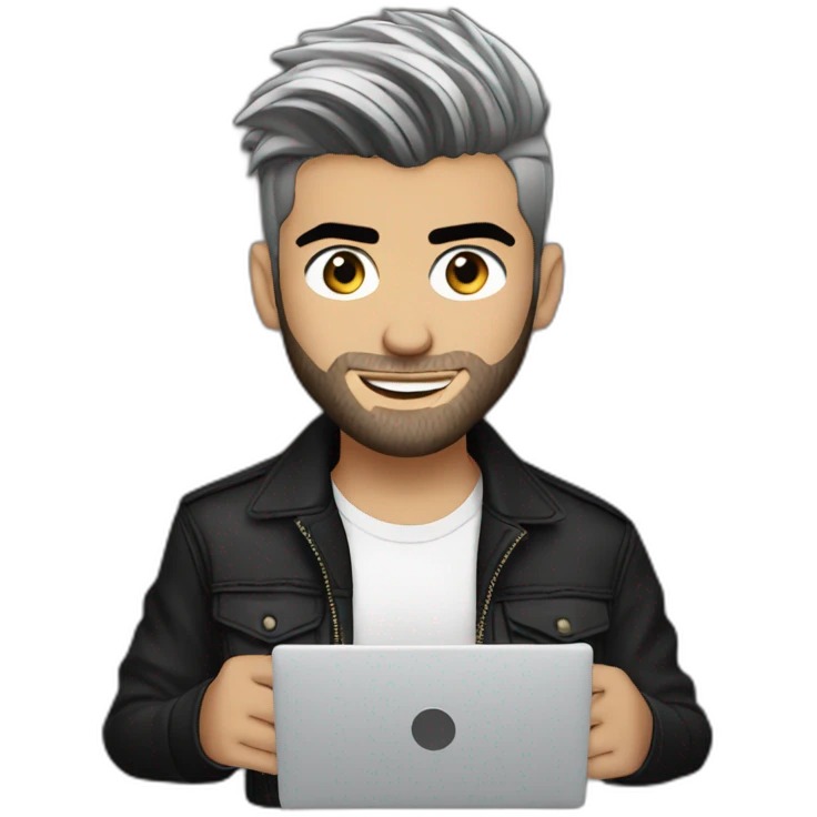 zayn malik with laptop emoji