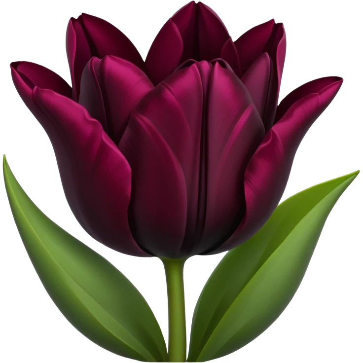 Black tulip emoji emoji