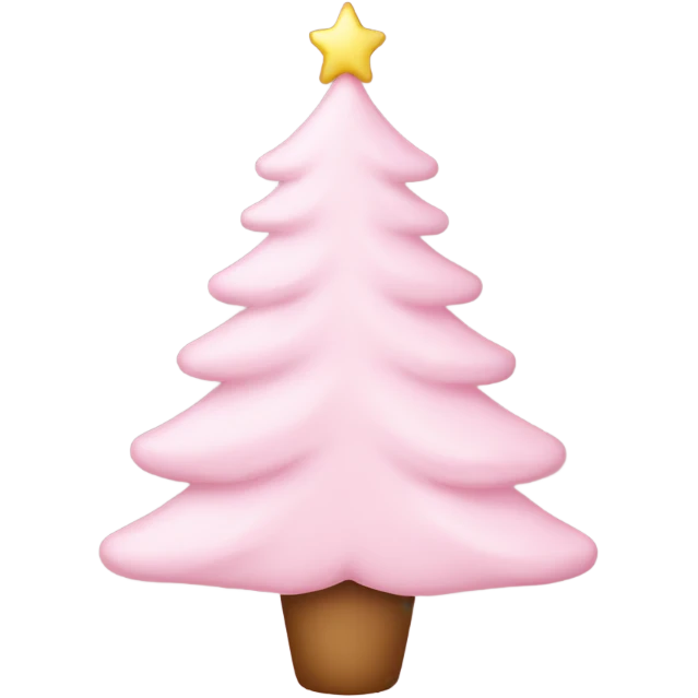 pastel pink christmas tree emoji
