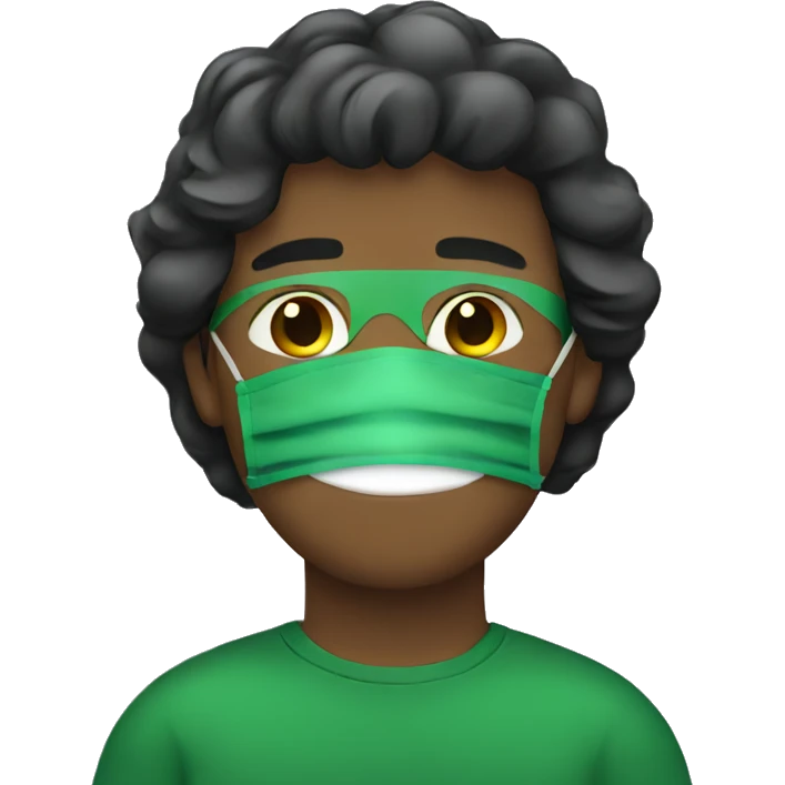 Man wearing green mask  emoji