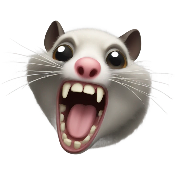 Screaming possum emoji