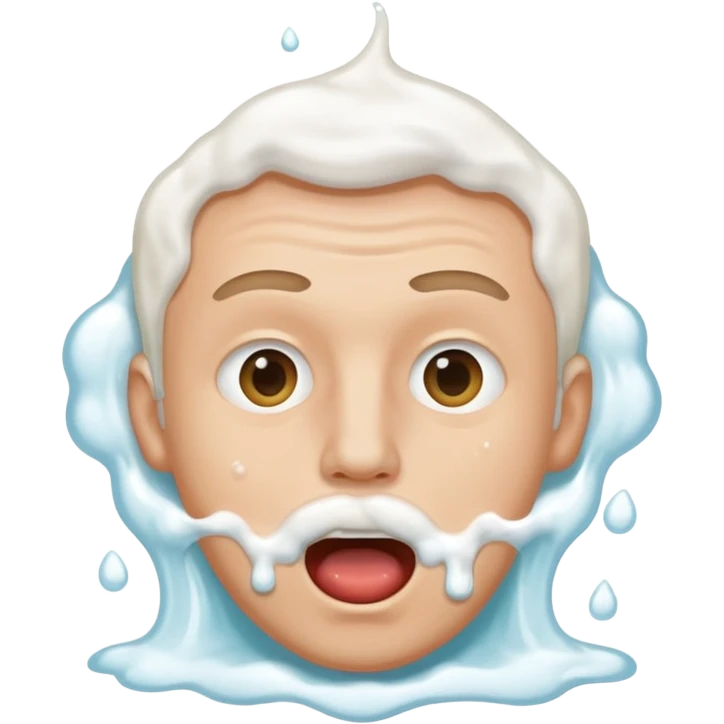 Man with white Liquid coming out of his mouth  emoji