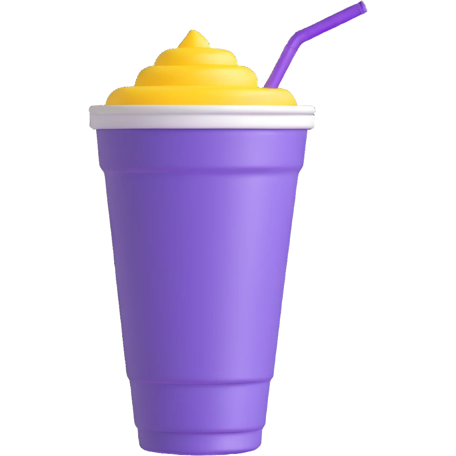 purple drink in styrofoam cup emoji