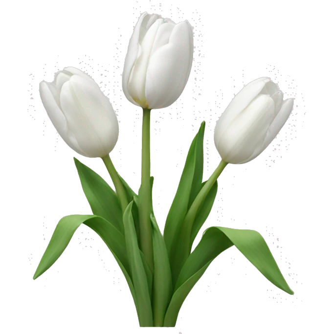 white tulips emoji