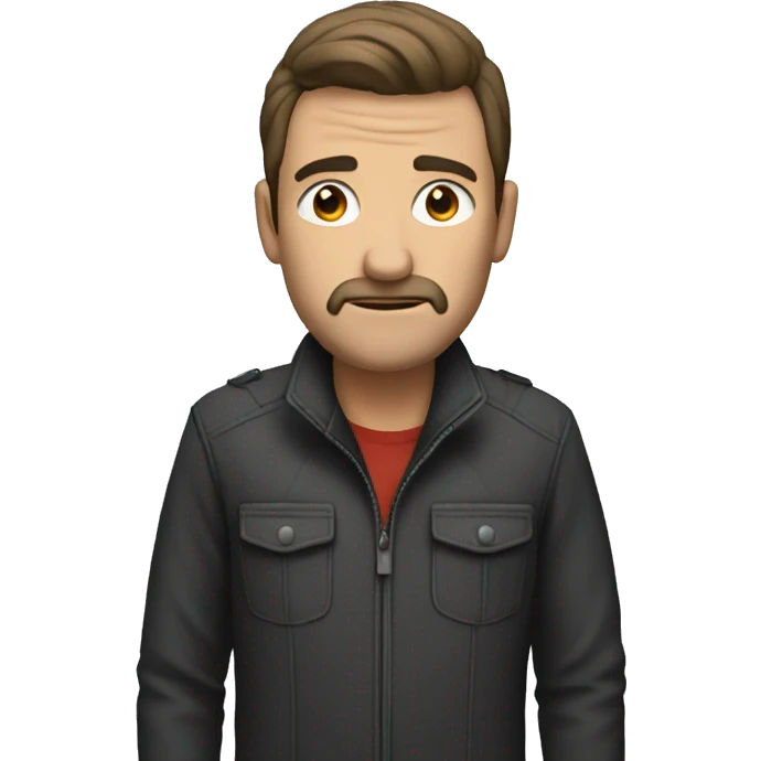 a man hacking emoji