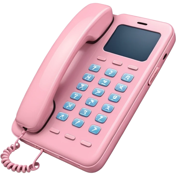 pastel pink phone emoji