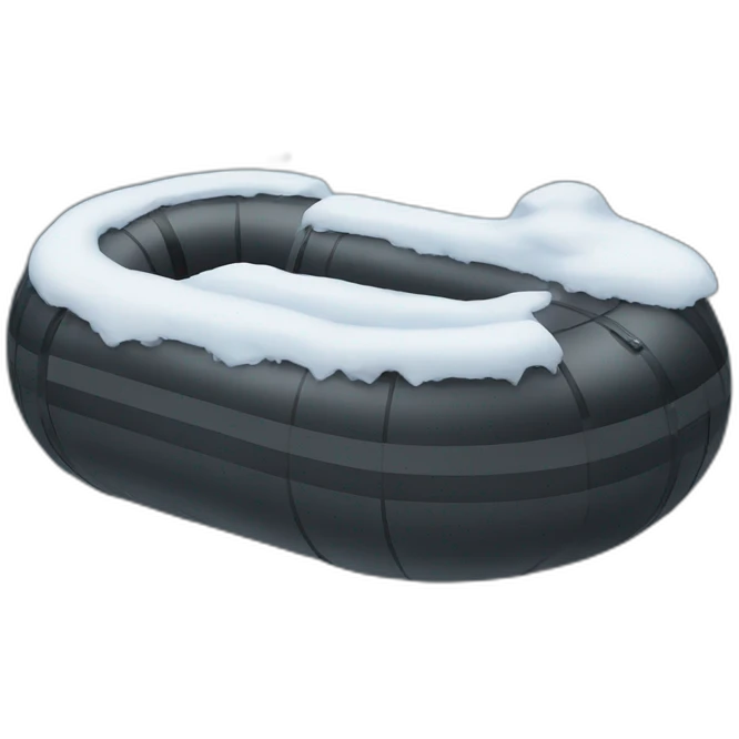 snow tube round icon emoji
