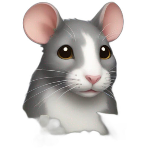 Rat-with-cat-under-flowers emoji