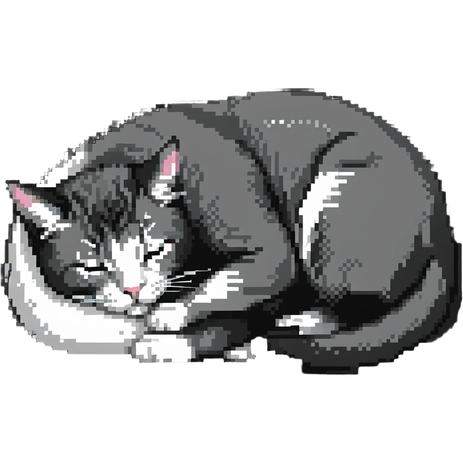 cat sleeping peacefully emoji