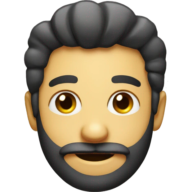 Winky emoji with a beard emoji